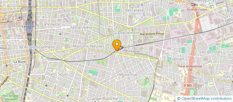 localisation de l'entreprise SCI ORTHO BALME à VILLEURBANNE