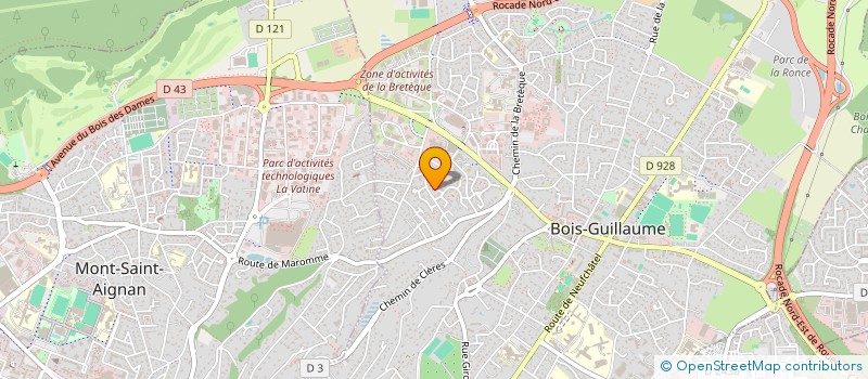 localisation de l'entreprise SCI ORTHO BG à BOIS-GUILLAUME