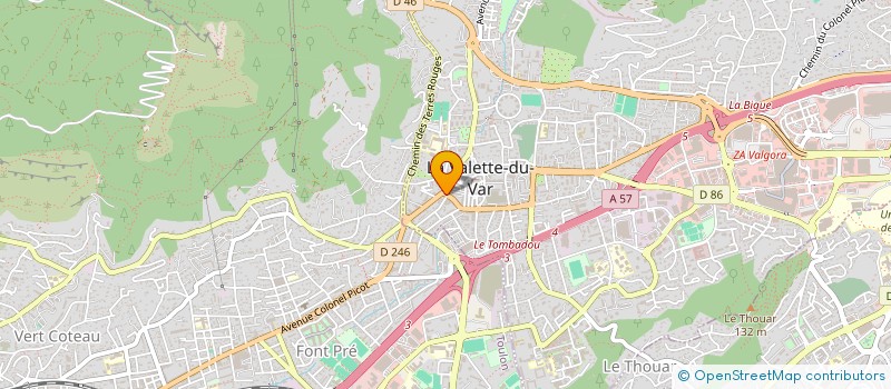localisation de l'entreprise SCI ORTHO PICOT à LA VALETTE-DU-VAR