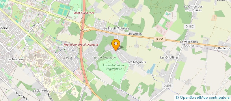 localisation de l'entreprise SCI ORTHO-POITIERS  MIGNALOUX-BEAUVOIR