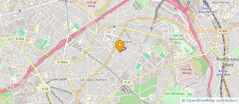 localisation de l'entreprise SCI OSERAIES  MONTREUIL