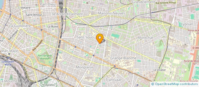 localisation de l'entreprise SCI OSI  LYON