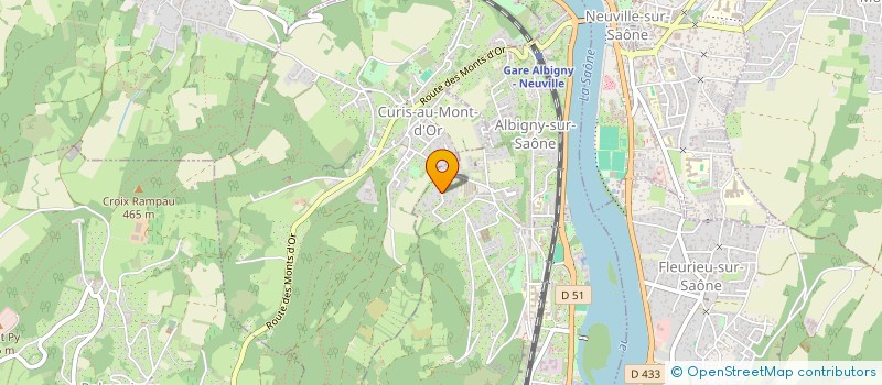 localisation de l'entreprise SCI OSIRIS  ALBIGNY-SUR-SAONE