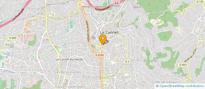 localisation de l'entreprise SCI OSMANTHUS à LE CANNET