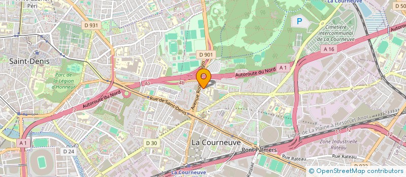 localisation de l'entreprise SCI OSMOSE à LA COURNEUVE