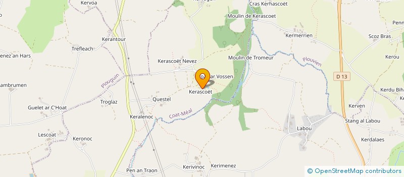 localisation de l'entreprise SCI OSTAL  COAT-MEAL