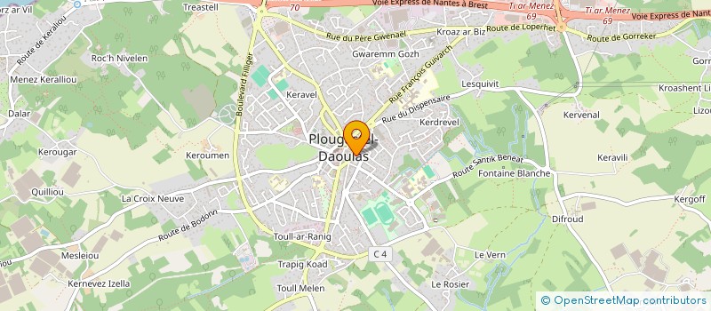 localisation de l'entreprise SCI OSTEO ATAO  PLOUGASTEL-DAOULAS