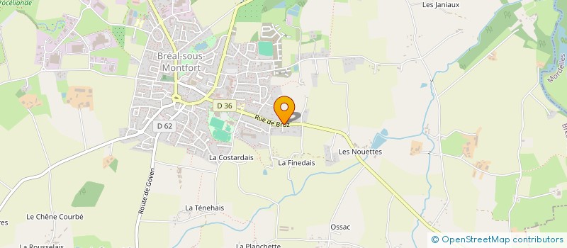 localisation de l'entreprise SCI OSTEO DAVID  BREAL-SOUS-MONTFORT