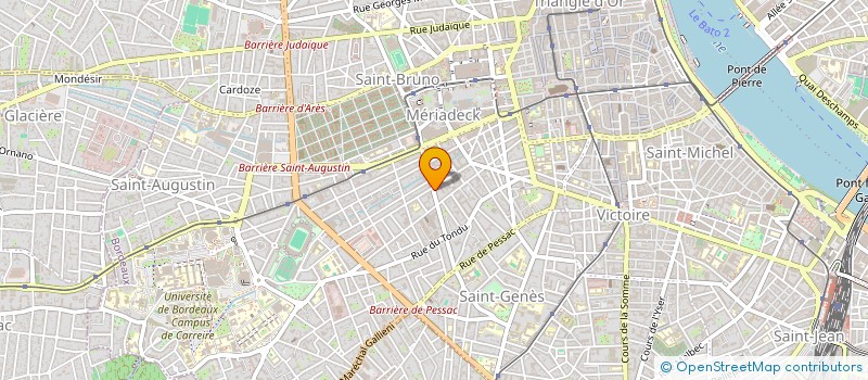 localisation de l'entreprise SCI OSTEOPATHIE SOURDIS  BORDEAUX