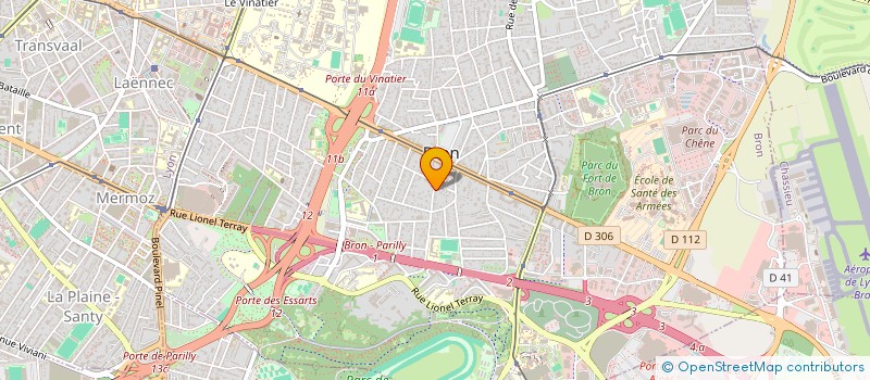 localisation de l'entreprise SCI OTAT  BRON