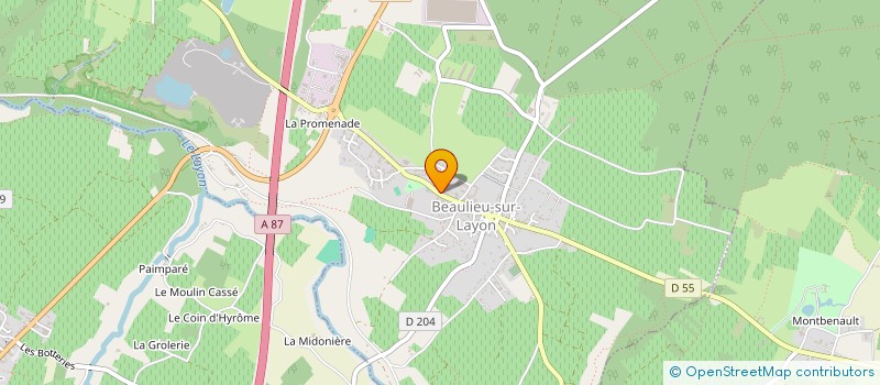 localisation de l'entreprise SCI OTTAWA  BEAULIEU-SUR-LAYON