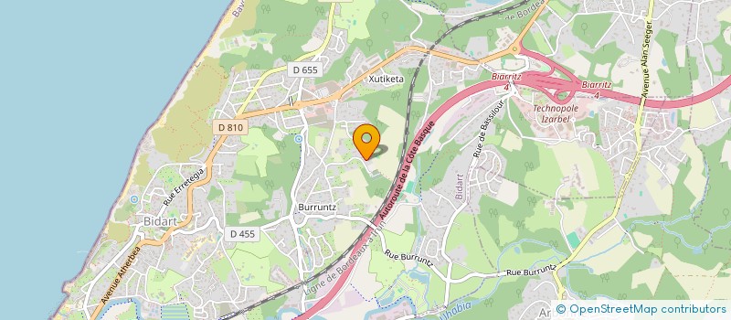 localisation de l'entreprise SCI OTTOENEA à BIDART