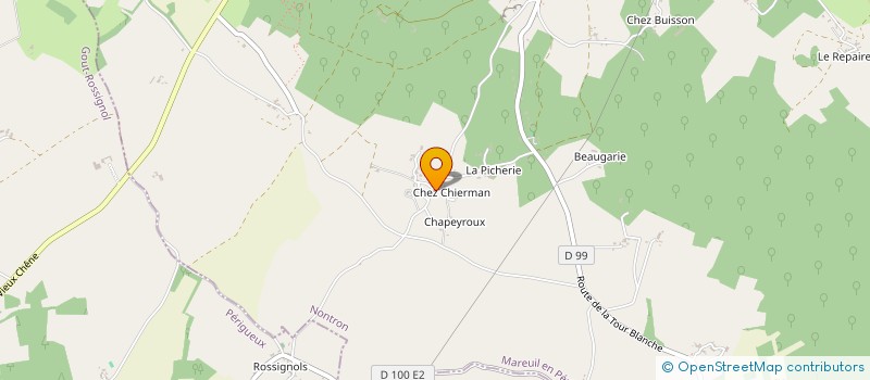 localisation de l'entreprise SCI OTZAR  MAREUIL EN PERIGORD