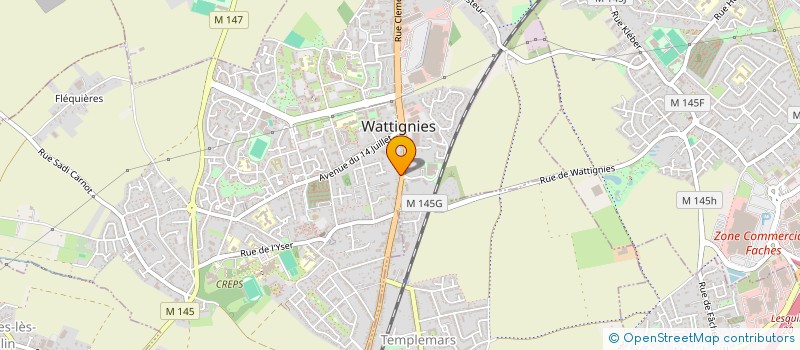 localisation de l'entreprise SCI OUAHDAN  WATTIGNIES