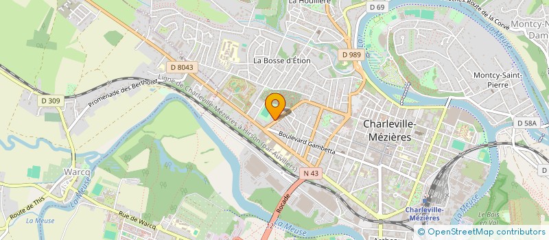 localisation de l'entreprise SCI OUDIN  CHARLEVILLE-MEZIERES