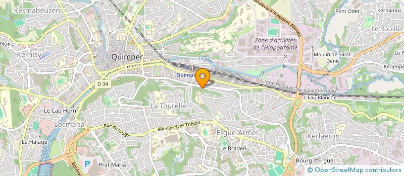 localisation de l'entreprise SCI OUDJAT à QUIMPER