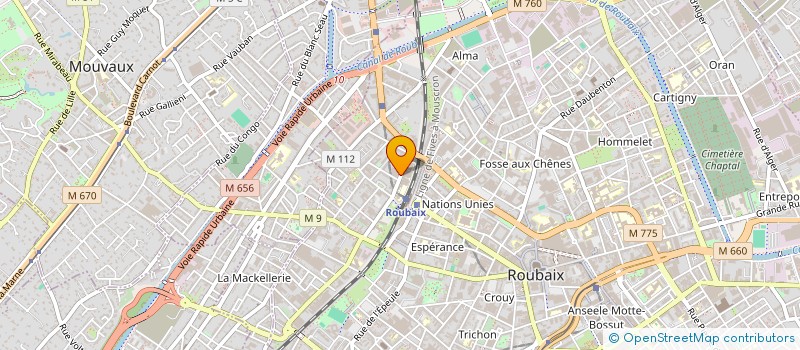 localisation de l'entreprise SCI OUEST  ROUBAIX