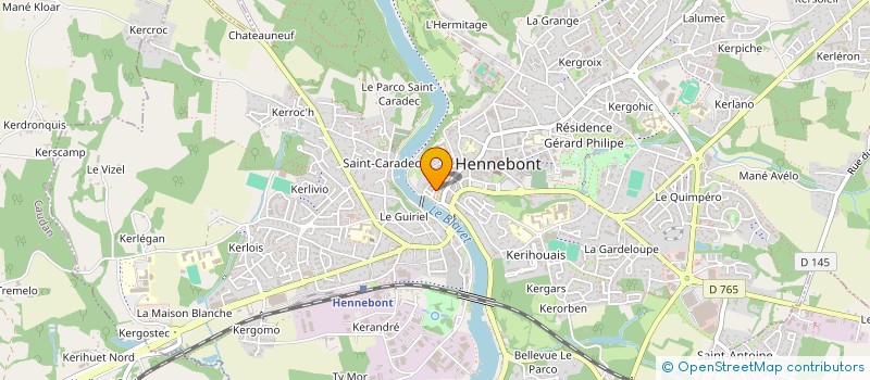 localisation de l'entreprise SCI OURSEL  HENNEBONT