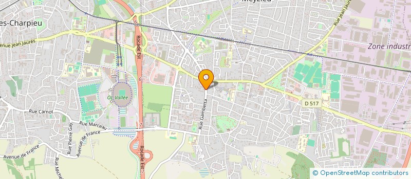 localisation de l'entreprise SCI OV2B2  MEYZIEU