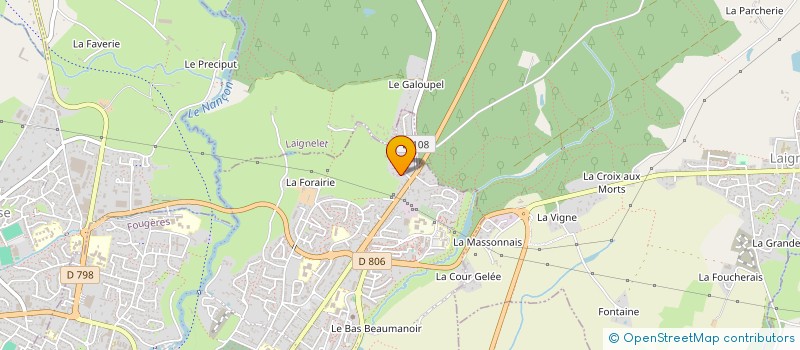 localisation de l'entreprise SCI OVA  FOUGERES