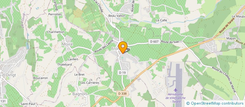 localisation de l'entreprise SCI OXALIS  FRONTENAS