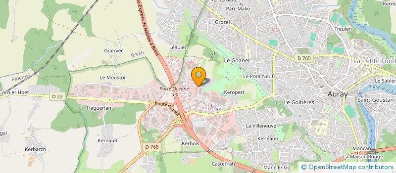 localisation de l'entreprise SCI OXANE à AURAY