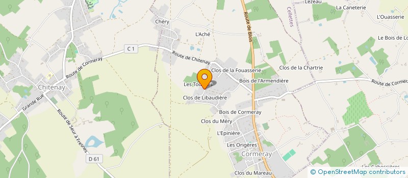 localisation de l'entreprise SCI OXYGENE  CORMERAY