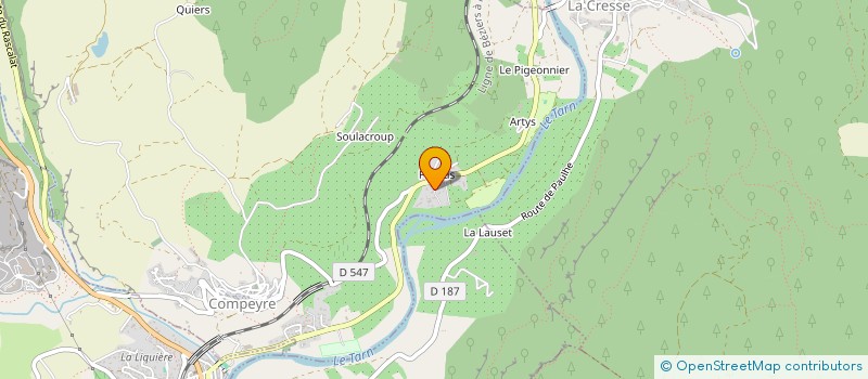 localisation de l'entreprise SCI OYE  COMPEYRE