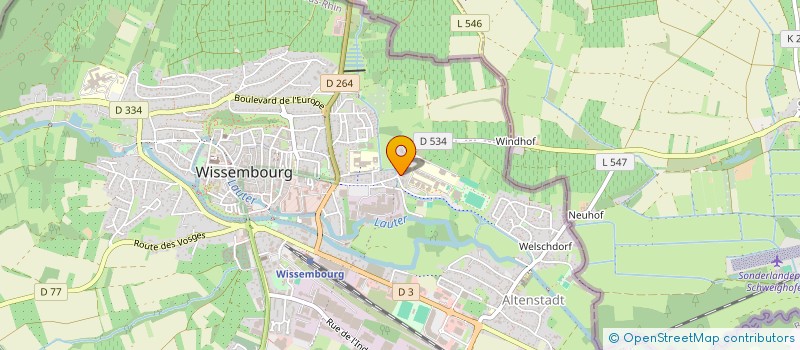 localisation de l'entreprise SCI OZ - QUATRE VENTS  WISSEMBOURG