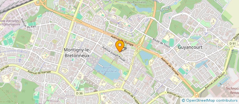 localisation de l'entreprise SCI OZALEE  MONTIGNY-LE-BRETONNEUX