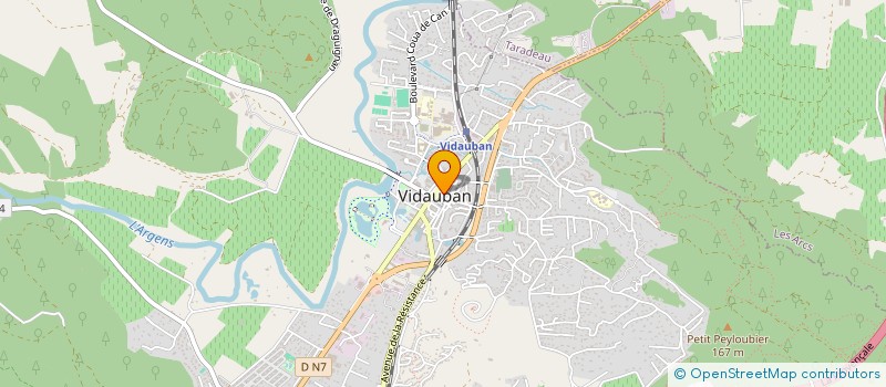 localisation de l'entreprise SCI OZCAT  VIDAUBAN