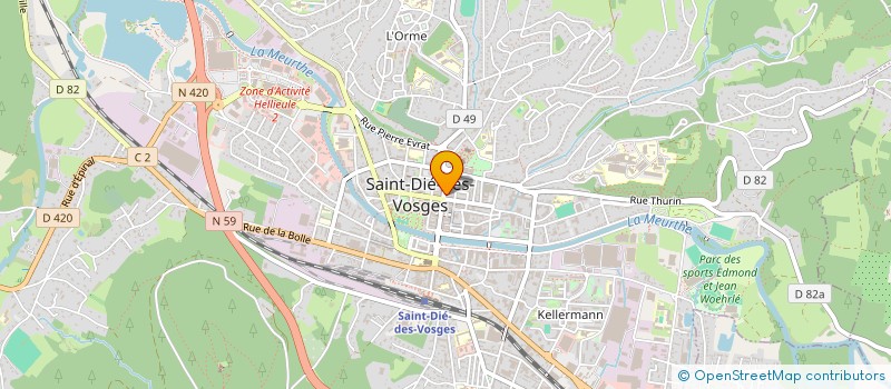 localisation de l'entreprise SCI OZELI  SAINT-DIE-DES-VOSGES