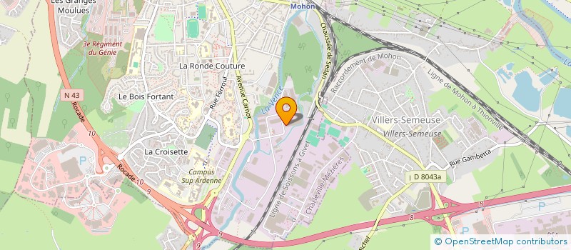 localisation de l'entreprise SCI OZEN  CHARLEVILLE-MEZIERES