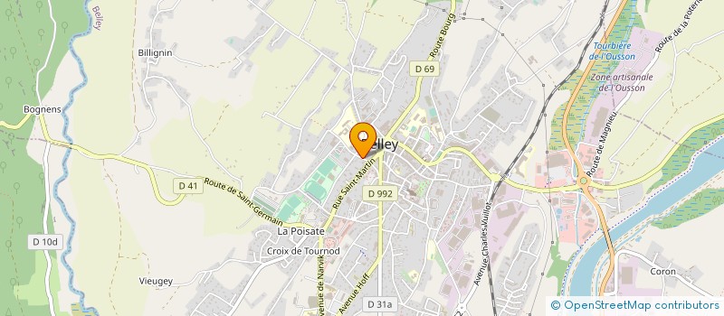 localisation de l'entreprise SCI OZEREAU  BELLEY