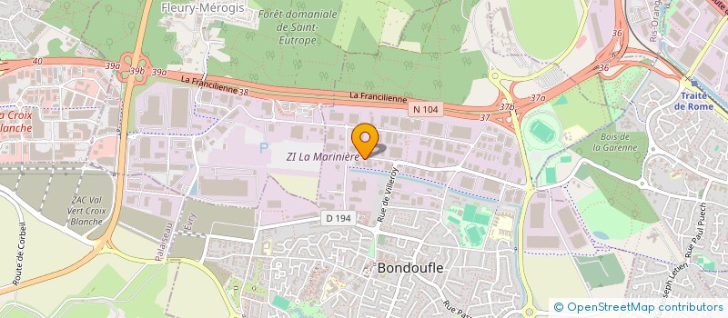 localisation de l'entreprise SCI P 2 M à BONDOUFLE