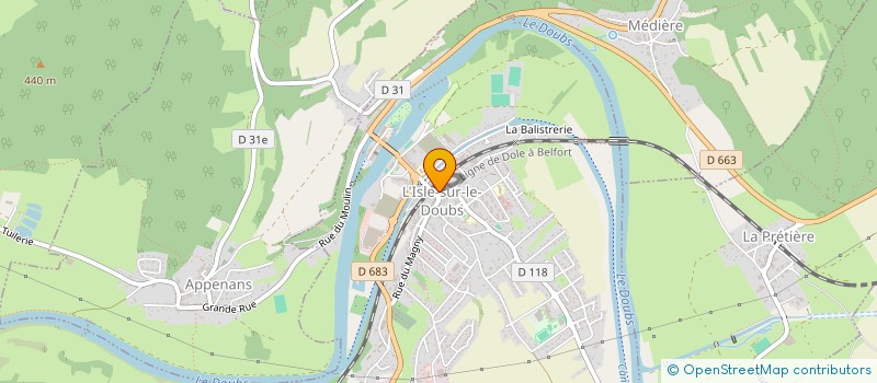 localisation de l'entreprise SCI  P  L'ISLE-SUR-LE-DOUBS