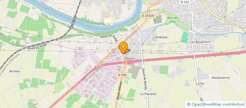 localisation de l'entreprise SCI P.A.M.  BOURG-DE-PEAGE