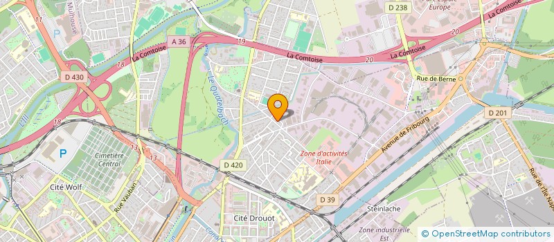 localisation de l'entreprise SCI P.A.T.E.  ILLZACH