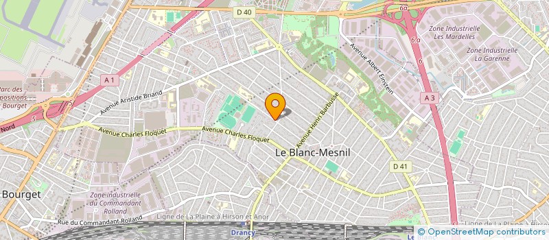 localisation de l'entreprise SCI P & C à LE BLANC-MESNIL