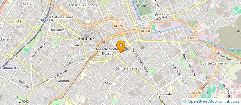 localisation de l'entreprise SCI P.C.B  ROUBAIX