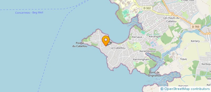 localisation de l'entreprise SCI P.C.P. 1134  CONCARNEAU