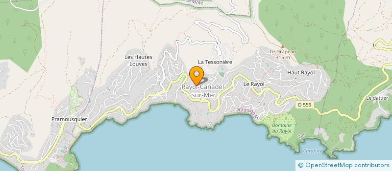 localisation de l'entreprise SCI P.D.G à RAYOL-CANADEL-SUR-MER