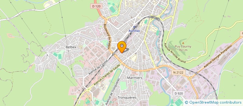 localisation de l'entreprise SCI P-G à AURILLAC