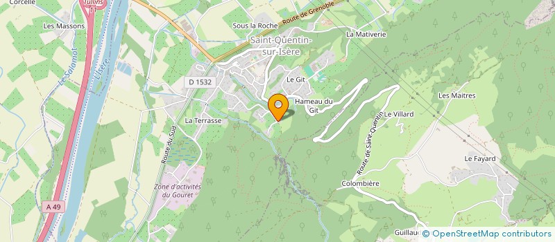 localisation de l'entreprise SCI P&G  SAINT-QUENTIN-SUR-ISERE