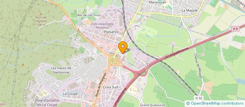 localisation de l'entreprise SCI P & H  NARBONNE