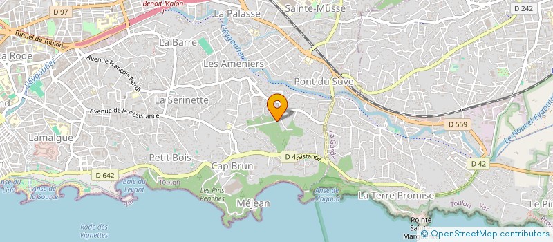 localisation de l'entreprise SCI P.I.  TOULON