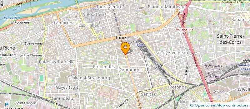 localisation de l'entreprise SCI P.J.5.  TOURS