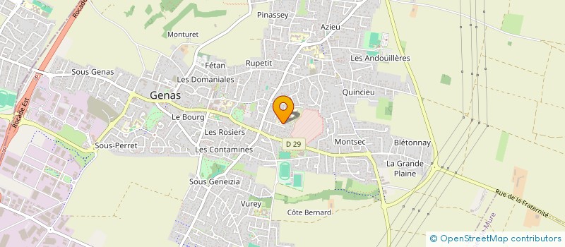 localisation de l'entreprise SCI P J N  GENAS