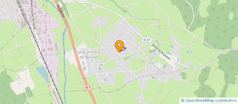 localisation de l'entreprise SCI P.J.R. SERRAILLE  SAINT-VINCENT-DE-BOISSET