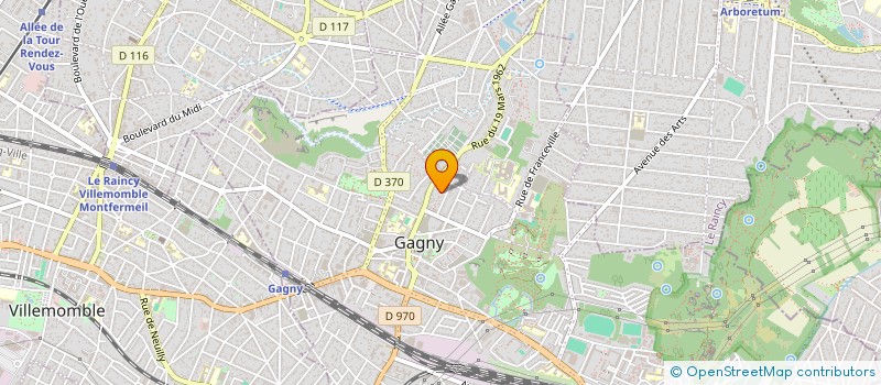 localisation de l'entreprise SCI P & K FRESSY à GAGNY